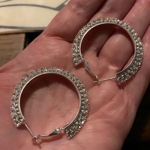 Beautiful round CZ statement earrings 925